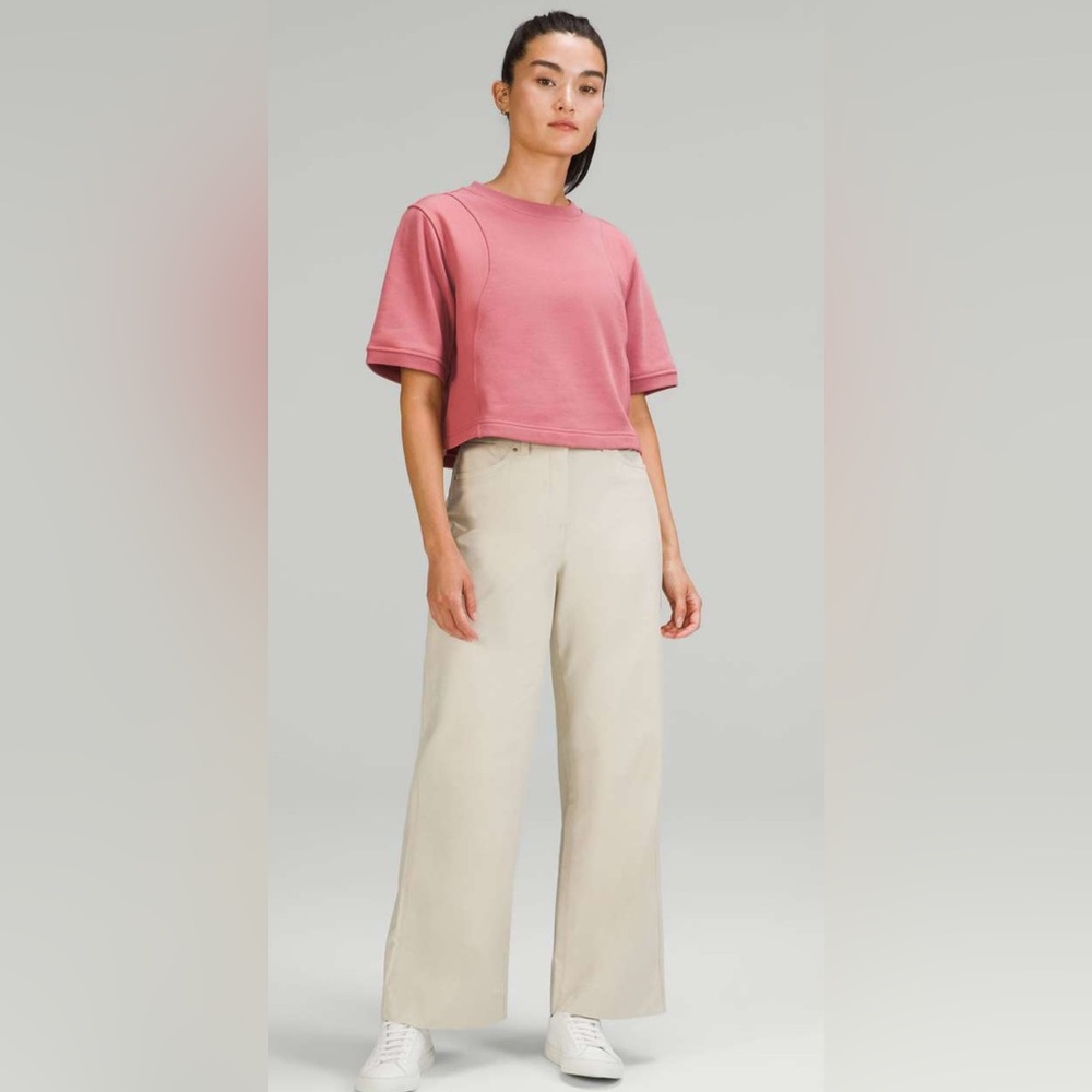 Lululemon Cotton French Terry + Swift T-Shirt size 8 in color: Brier Rose